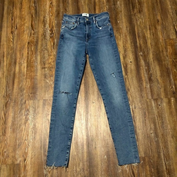 Agolde Sophie Jeans Women's 27 High Rise Stretch Slim Fit Designer Denim - Picture 1 of 6
